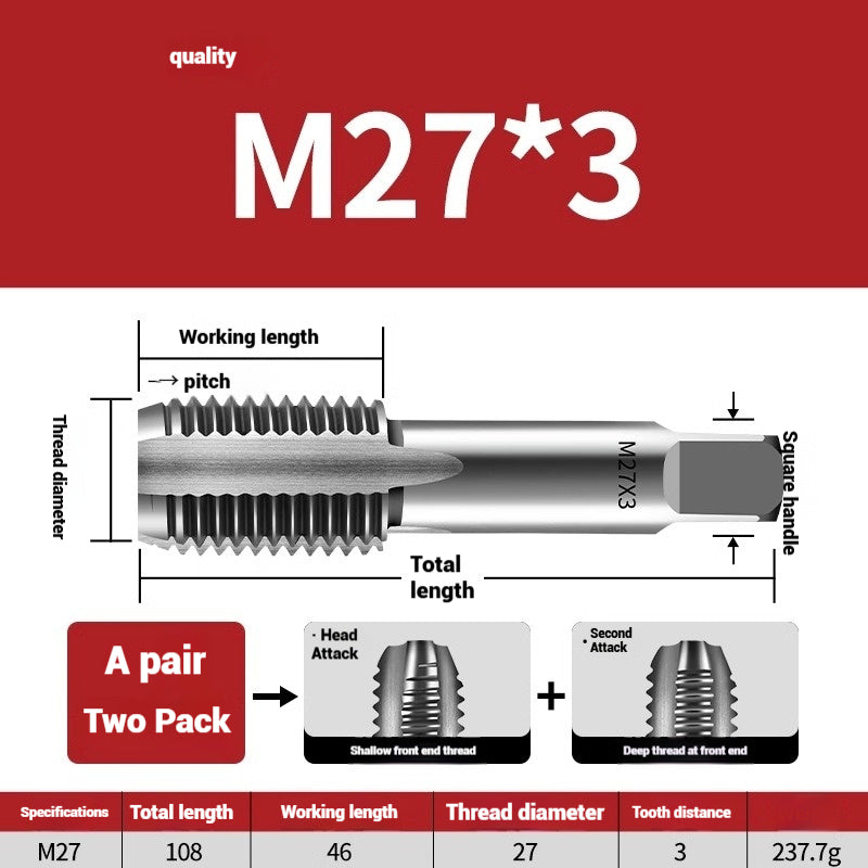 1086-Hand taps tapping tools tapping screws tapping set hand screws alloy steel m2m4m5m8m20 Shandong Denso Pricision Tools Co.,Ltd.